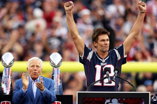 <p>Maddie Meyer/Getty </p> Tom Brady