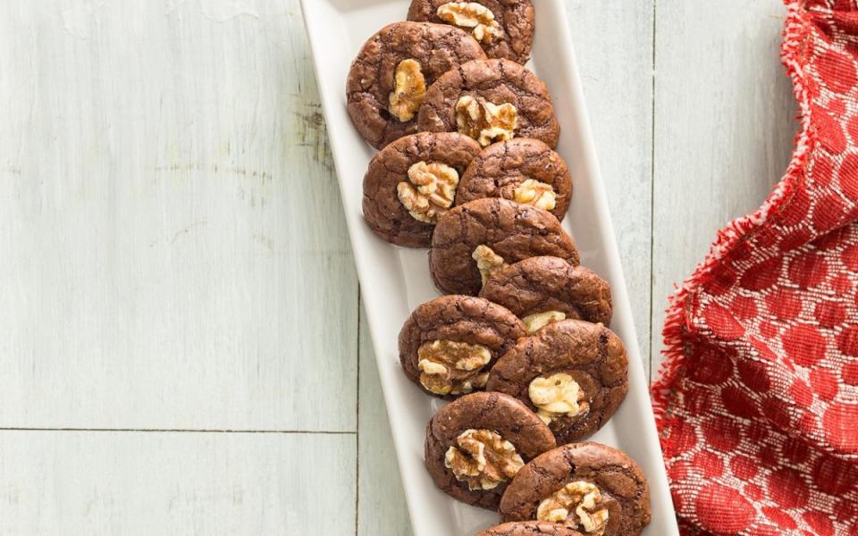 <p>Gail Simmons</p><p>These cookies are crispy on the outside with a chewy, fudgy center.</p><p><strong>Get the recipe: <a href="/440764/alison-ashton/chewy-dark-chocolate-meringue-cookies/" data-ylk="slk:Chewy Dark Chocolate Meringue Cookies;elm:context_link;itc:0;sec:content-canvas" class="link ">Chewy Dark Chocolate Meringue Cookies</a></strong></p>