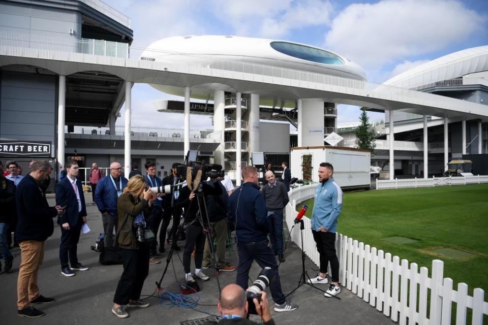 Brendon McCullum faces the cameras at Lord’s