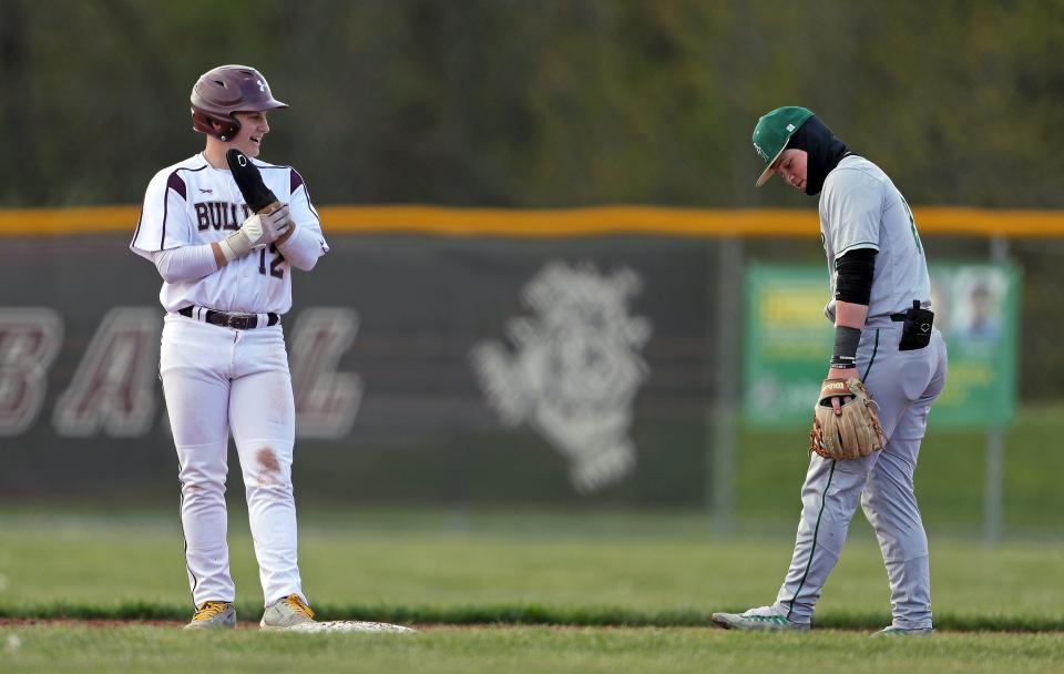 Woodridge's Will Schmeltzer, pictured against St. Vincent-St. Mary, had two hits and two walks in four plate appearances Saturday.