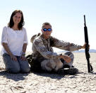 <p>Producer Lucy Fisher and Jake Gyllenhaal on the set of Universal Pictures' Jarhead - 2005</p>