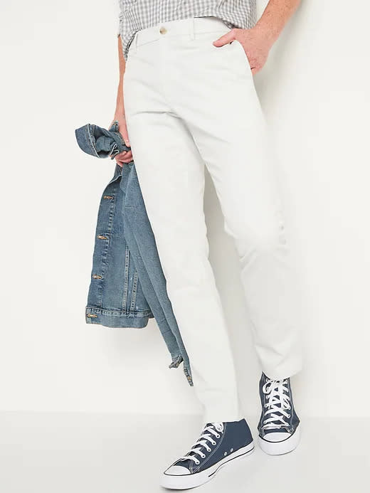 Slim Ultimate Built-In Flex Chino Pants. Image via Old Navy.