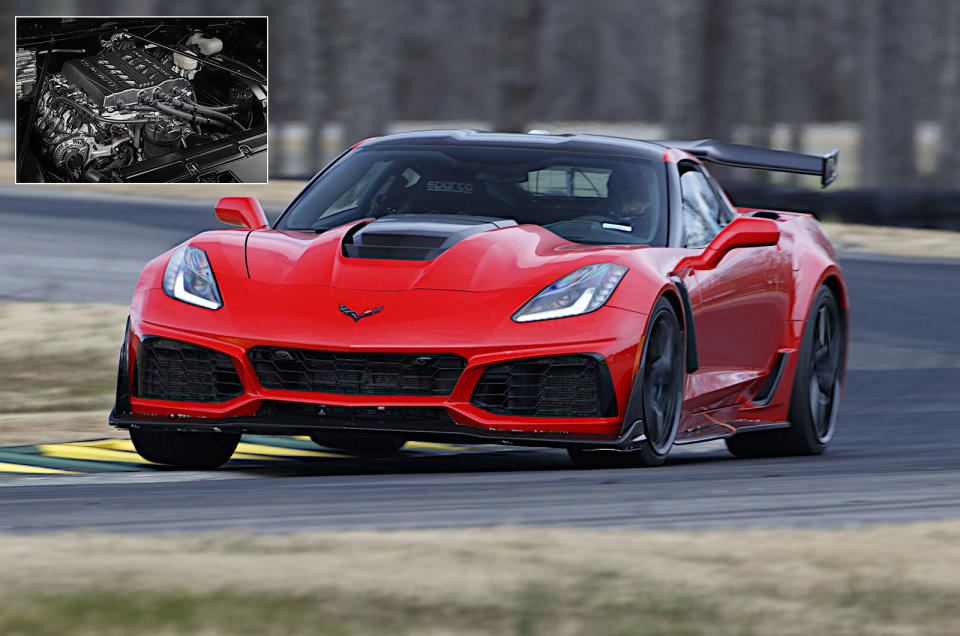 <p>Of the many Chevrolet V8s bearing this name over the past 70 years, the most powerful fitted to a production car has been the supercharged 6.2-litre <strong>LT5</strong> introduced in the 2019 <strong>Corvette ZR1</strong>. Its standard output was 755 horsepower, but it made 772 horsepower when fitted with the optional Performance Intake system.</p><p>At the time of writing, no current-generation mid-engined Corvette produces anything like this, though that may be about to change.</p>