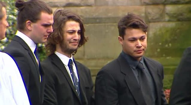 The chapel was the same place where Stuart's older brother Thomas was bid farewell four years ago. Photo: 7 News