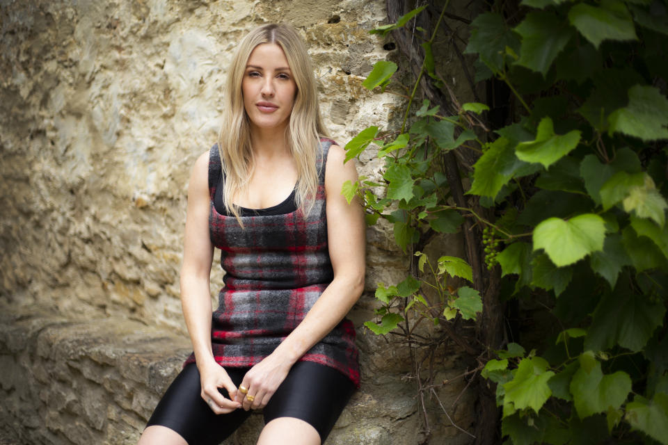 In this July 6, 2020 photo, British singer-songwriter Ellie Goulding poses for portraits in Oxfordshire to promote her new album, "Brightest Blue", scheduled to be released on July 17. (Photo by Joel C Ryan/Invision/AP)