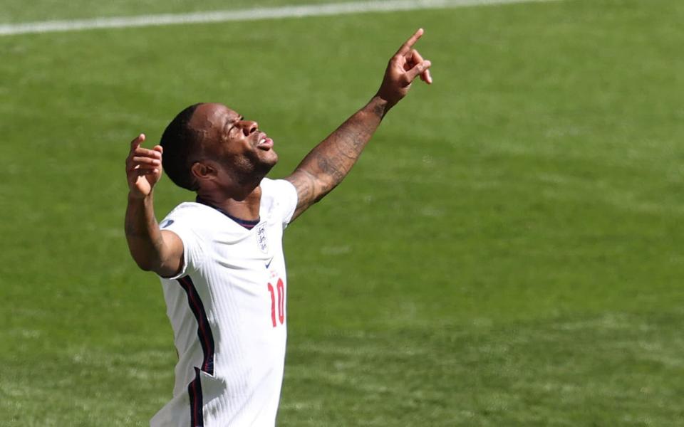 Sterling celebrates after scoring against Croatia - REUTERS