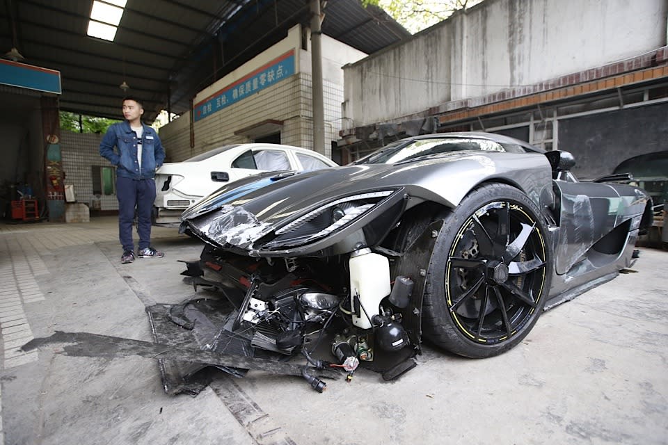 <p>The driver, known only as Mr. Liu, was not injured.</p>