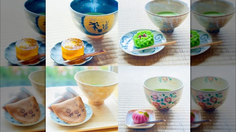 Different types of wagashi