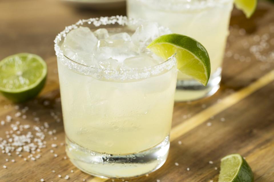 Alcoholic Lime Margarita with Tequila