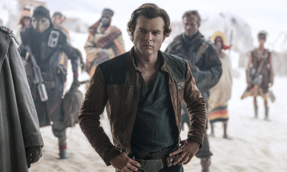 <span>Alden Ehrenreich as a young Han Solo in the Star Wars spin-off/prequel</span>