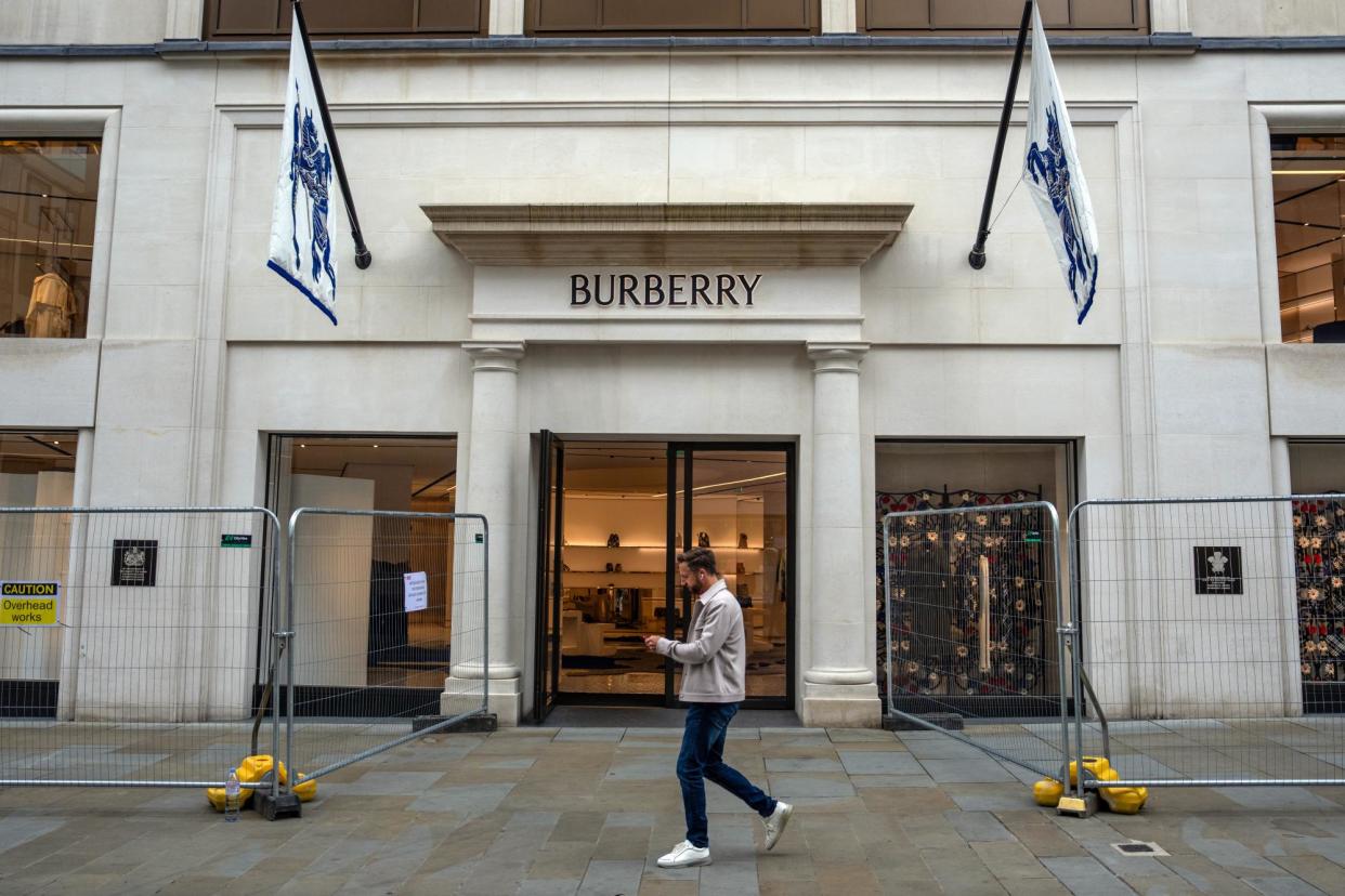 <span>Burberry is among the luxury brands who have reported a sales slump earlier this year.</span><span>Photograph: Carl Court/Getty Images</span>