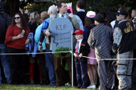 <p>Guests attend Halloween at the White House on the South Lawn Oct. 30, 2017 in Washington, D.C. President Donald Trump and first lady Melania Trump gave cookies away to costumed trick-or-treaters one day before the Halloween holiday. (Photo: Chip Somodevilla/Getty Images) </p>