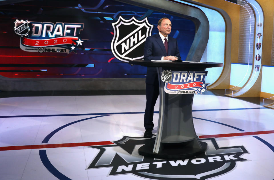 NHL commissioner Gary Bettman is still targeting a Jan. 1 start to the season. (Photo by Mike Stobe/Getty Images)