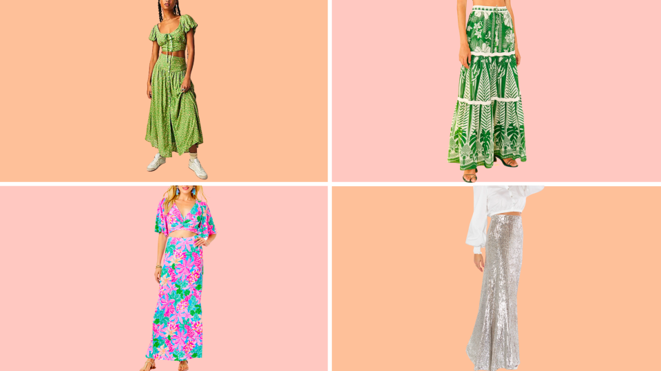Get the resort-chic look with a maxi skirt and matching sets.