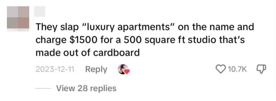 Reviews say they branded their luxury apartments as 