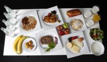 The daily meal intake of Turkish javelin thrower and Olympic hopeful Fatih Avan, 23, is pictured in Ankara May 29, 2012.