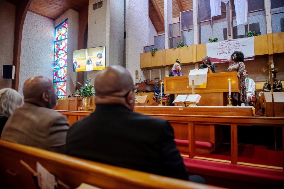 An interfaith vigil was held at Little Rock AME Zion Church in Charlotte, April 30, 2024, to honor four Charlotte-Mecklenburg Police officers killed in the line of duty.