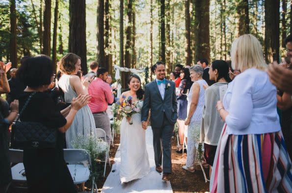 "Lisa and Jared amongst the beautiful redwoods of the Oakland hills." --&nbsp;<i>Trung Hoang</i>