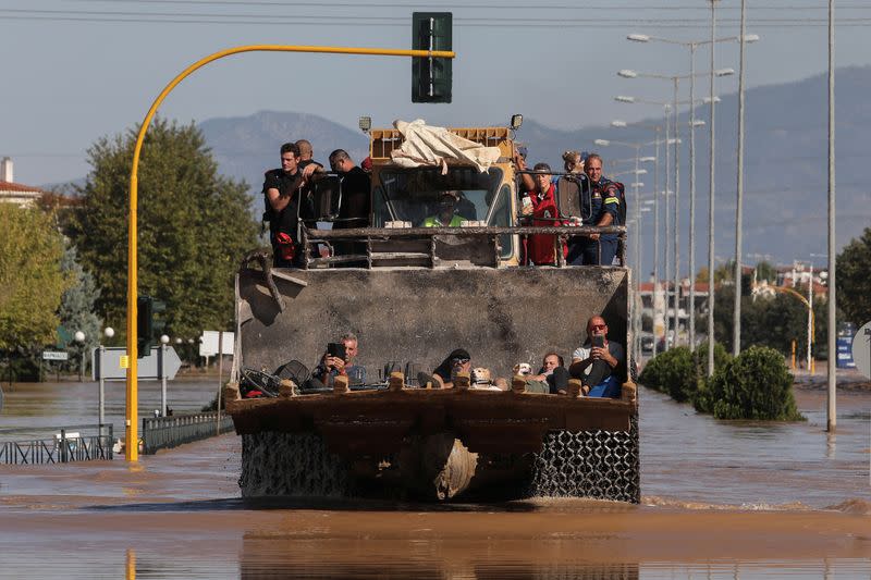 Aftermath of storm Daniel, in central Greece