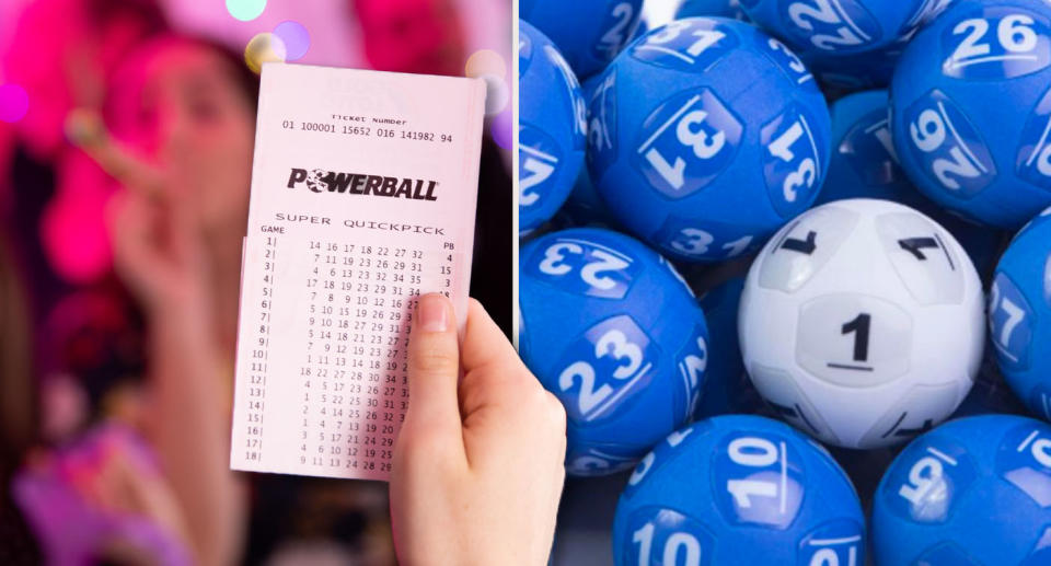 The Powerball winner, from Queensland, took home $24.3 million in winnings. Pictured left is a stock image of Powerball ticket and on the right are lottery balls.