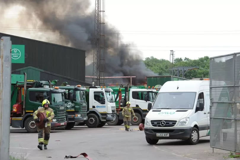 The air at the site is filled with black smoke -Credit:Andrew Neil