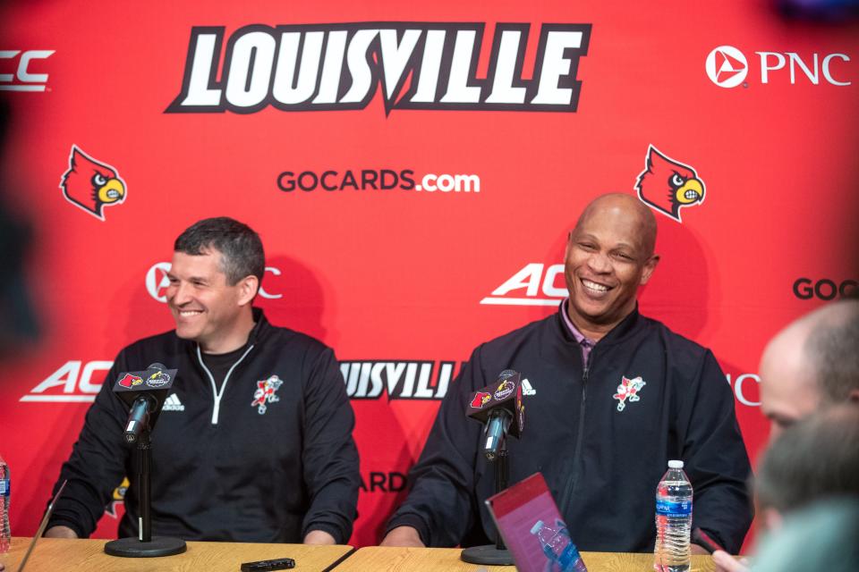 Josh Jamieson, left, was announced as Kenny Payne's assistant coach at U of L basketball. He comes to U of L after serving in the Director of Operations role at the University of Oregon. April 26, 2022