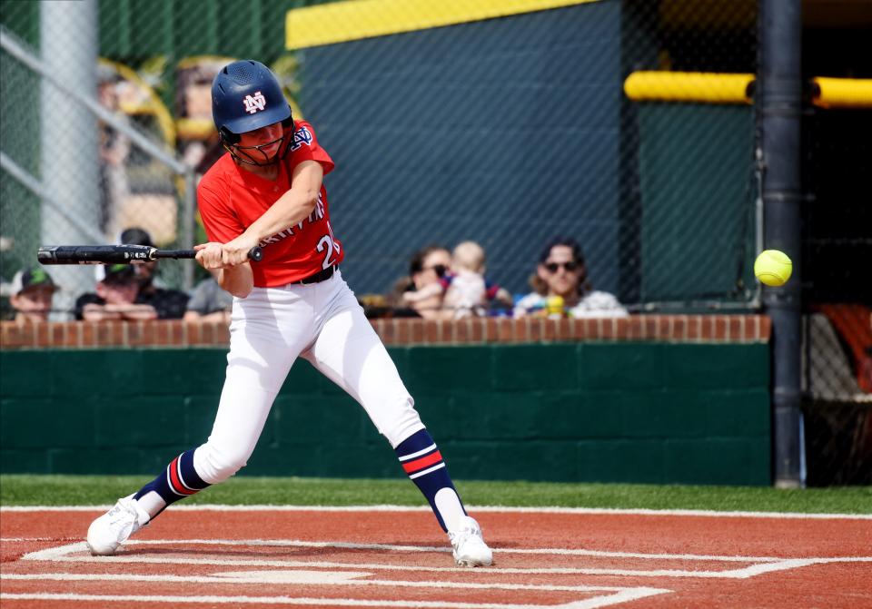 Calvary vs. North Desoto softball game Saturday afternoon, April 1, 2023, at Calvary Baptist Academy. 