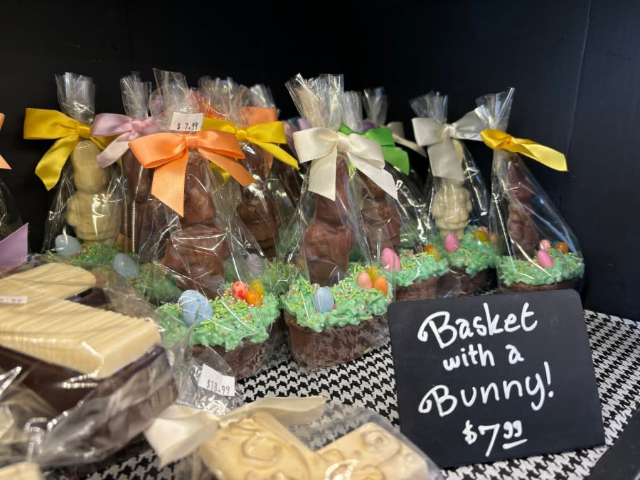 Chocolate bunnies at the Lindale Candy Company.