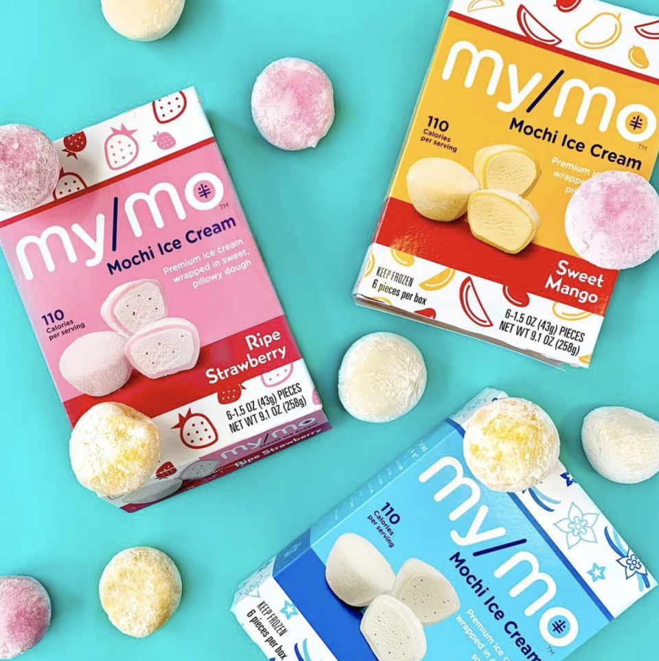 My/Mo mochi ice cream is a confection made of ice cream wrapped in sweet rice dough.