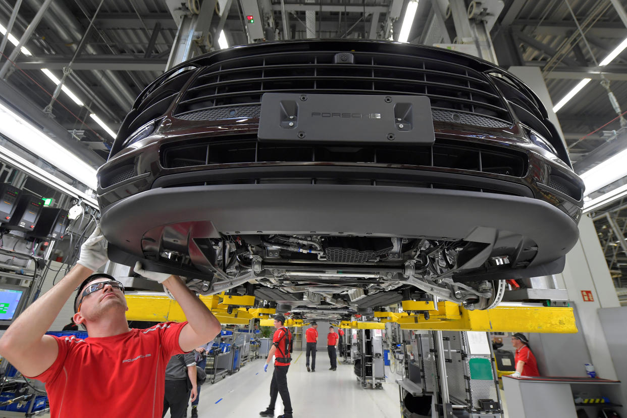 German carmaker Porsche hosts a photo tour showing the production and the manufacturing of the new Macan in Leipzig, Germany, December 13, 2018. Photo: REUTERS/Matthias Rietschel/File Photo