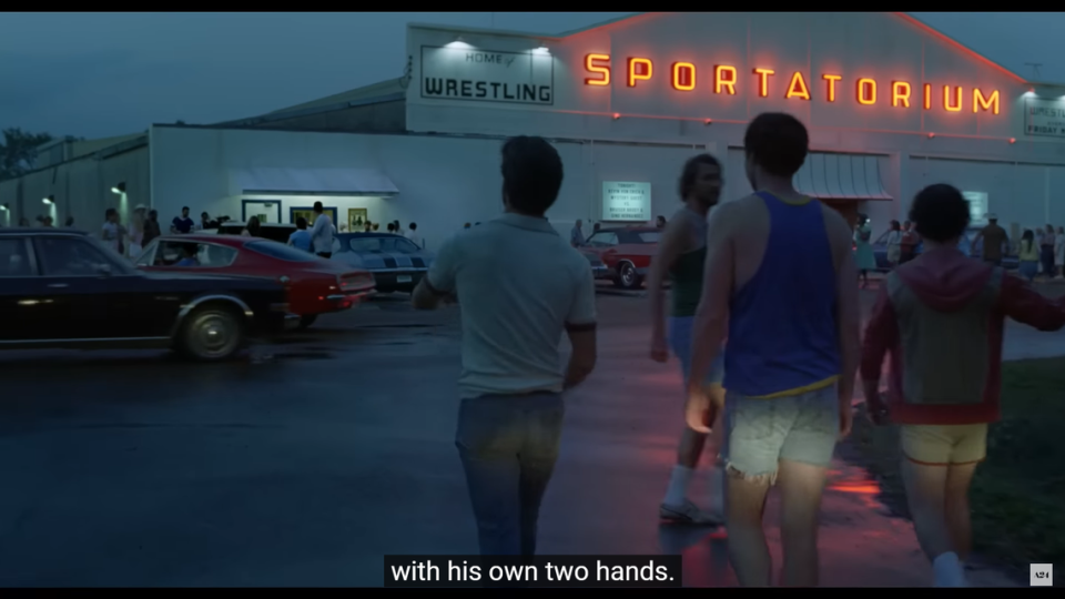 The now defunct Dallas Sportatorium makes an appearance in the trailer for “The Iron Claw”.