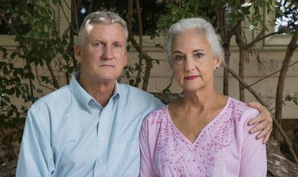 Debra and Marc Tice, parents of Austin Tice, a freelance journalist who was seized in Syria in 2012 and will turn 38 tomorrow.