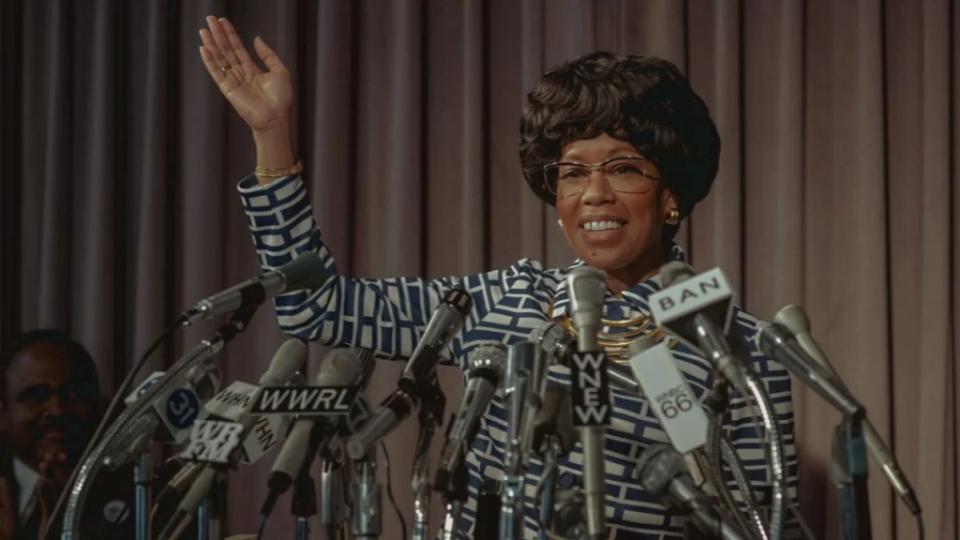 Regina King as Shirley Chisholm in "Shirley" (Netflix)