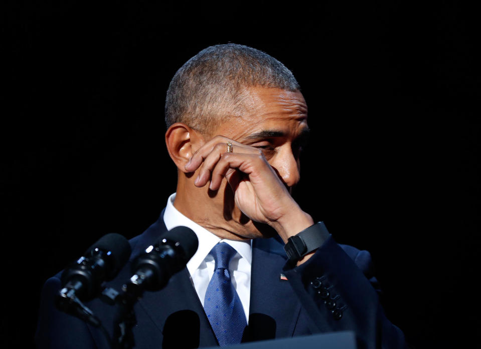 Obama bids his final farewell to the nation from his adopted hometown of Chicago