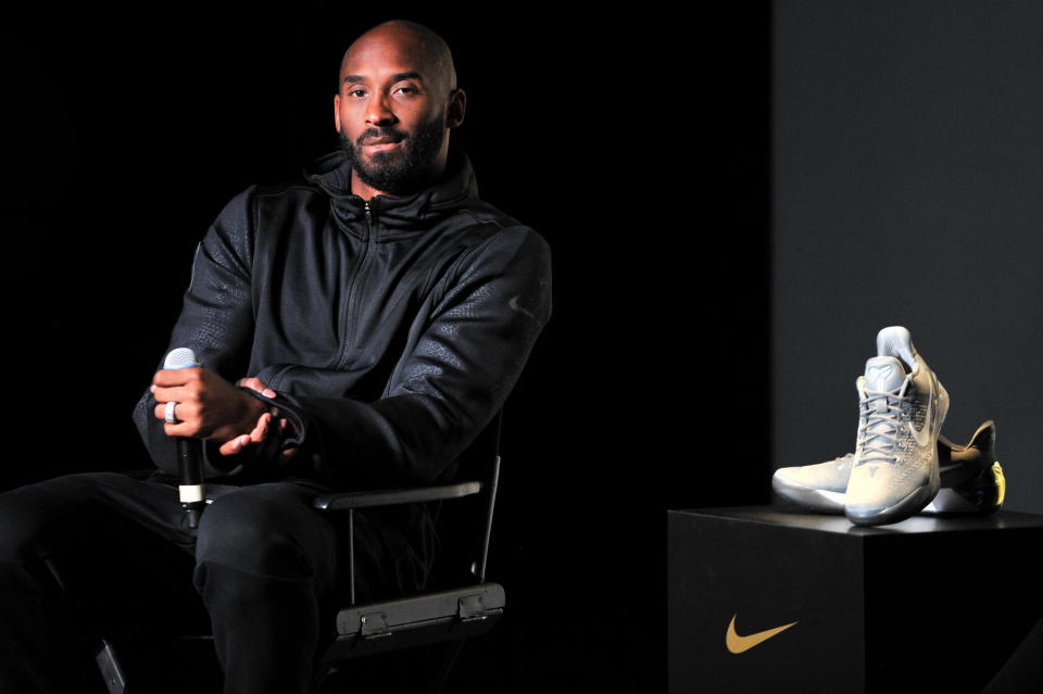 Kobe Bryant hosts a Nike event in Los Angeles on November 1, 2016. / Credit: Allen Berezovsky / Getty