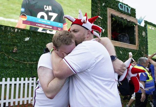 Fans watch England v Germany