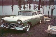 <p>The Del Rio was a large <strong>station wagon</strong> with six seats but only two passenger doors, an arrangement which seemed more sensible in the late 1950s than it does now. Despite the fancy name, it was essentially a flashier and better-equipped version of the low-cost <strong>Ranch Wagon</strong>.</p><p>Sales were limited, which led to Ford abandoning the car after 1958, only its second model year. That’s enough for us to consider at an obscure Ford, though as we’ll see it actually remained on the market for longer than its <strong>immediate predecessor</strong>.</p>