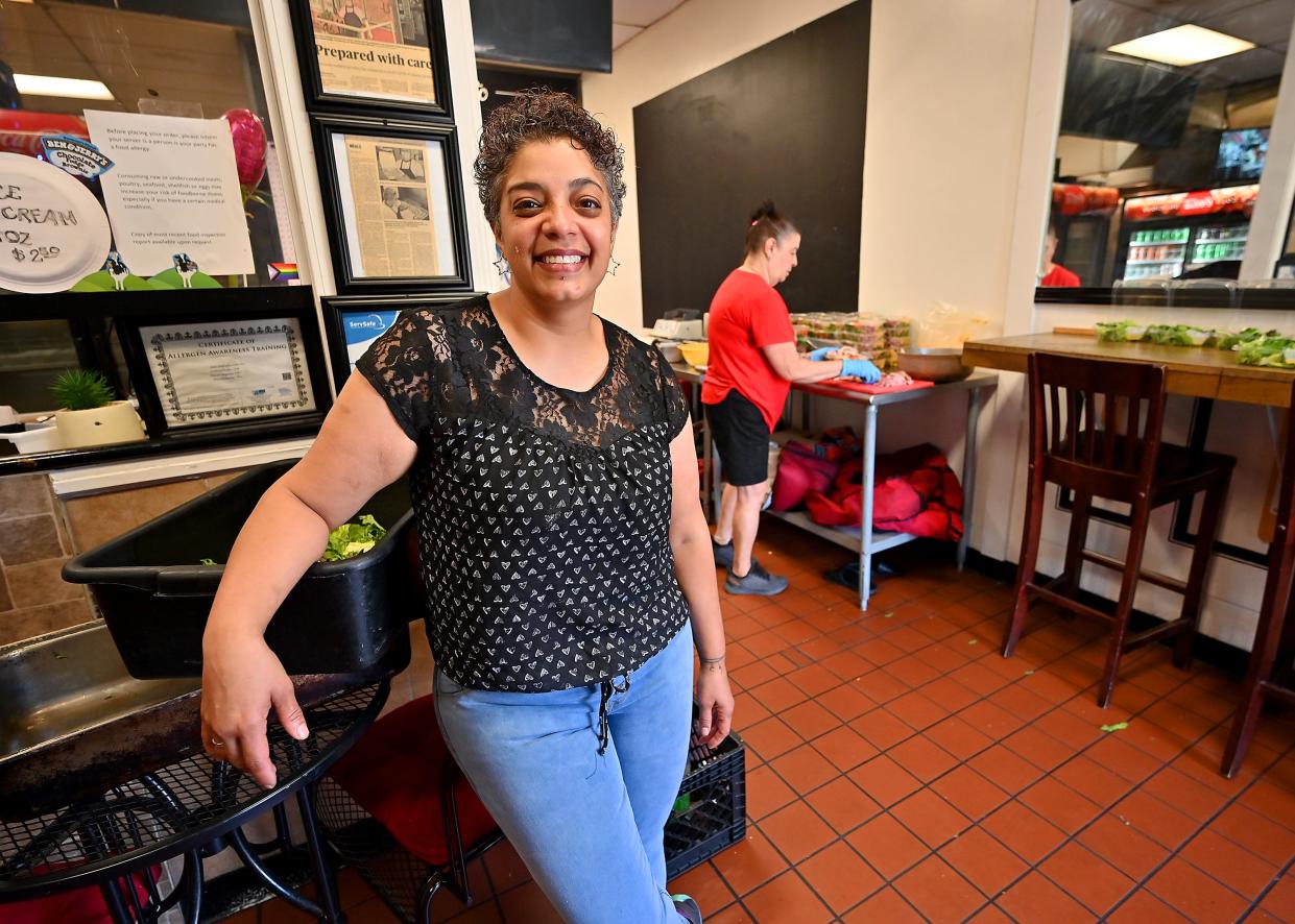 WORCESTER - Jessica Lambert at Kokoriko's Pizza and Fried Chicken.