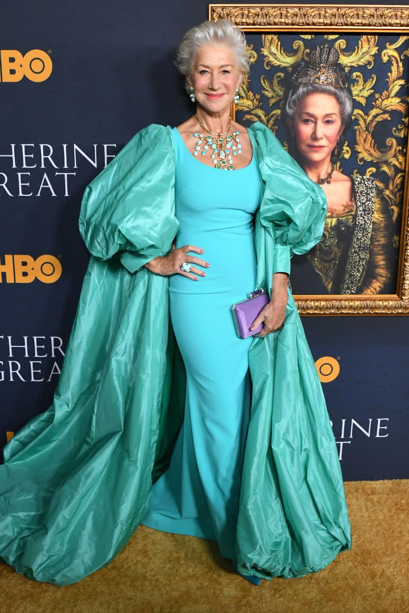 Los Angeles Premiere of Catherine The Great 2019: turquoise perfection