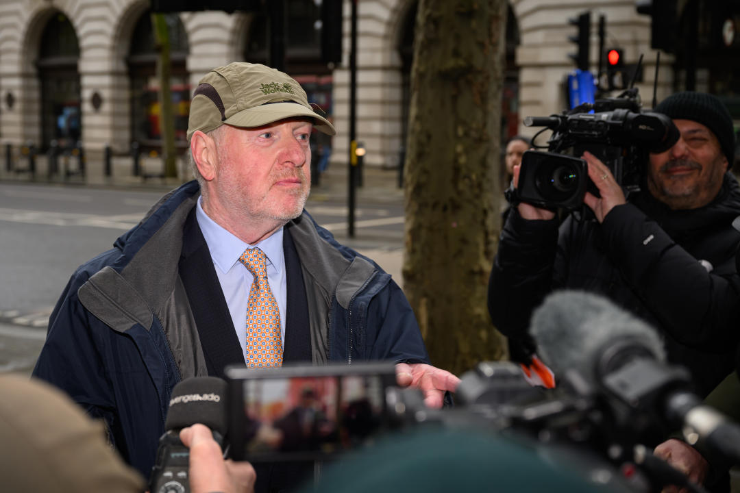 LONDON, ENGLAND - APRIL 09: Former subpostmaster Alan Bates arrives at the Post Office public inquiry at Aldwych House on April 09, 2024 in London, England. The former subpostmaster and founder of the Justice for Subpostmasters Alliance will be questioned at phase 5/6 of the independent public inquiry into the Horizon IT scandal. In January, the British Prime Minister Rishi Sunak announced the government will introduce a new law to 