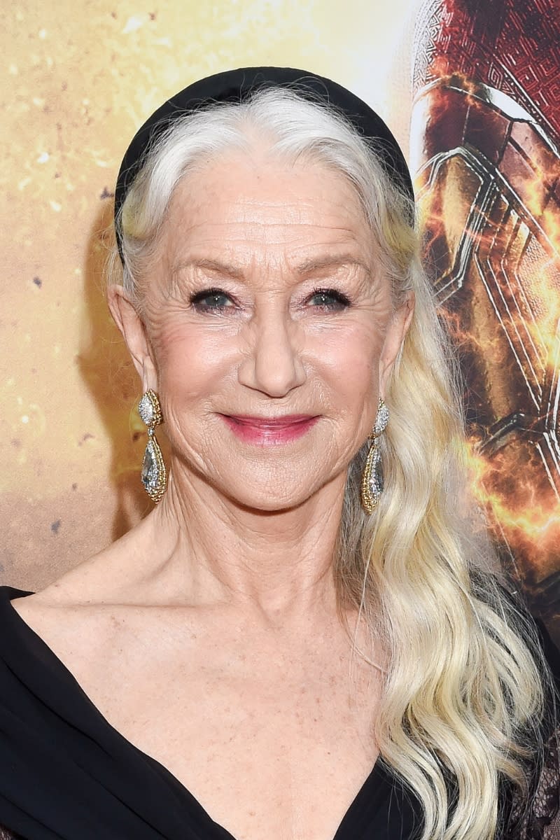 Helen Mirren pictured with glowing skin