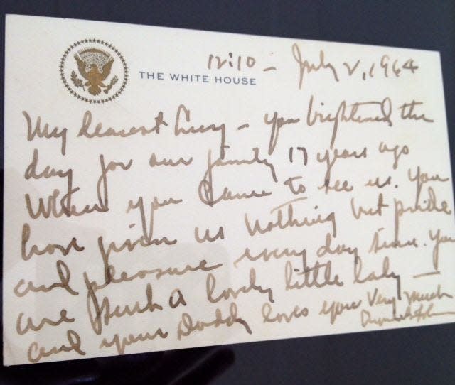 President Lyndon Johnson's letter to Luci Baines on July 2, 1964.