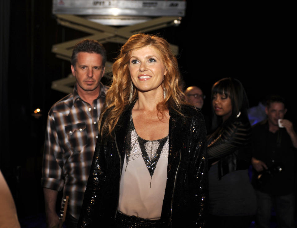 This image released by ABC shows Connie Britton as country superstar Rayna from the new series "Nashville" premiering Oct. 10, at 10 p.m. EST on ABC. (AP Photo/ABC, Katherine Bomboy-Thornton)