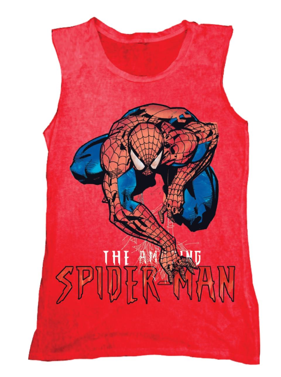 This product image released by Marvel Entertainment/Forever 21 shows a T-shirt with a graphic of the Marvel Comic character Spider-Man. The retail chain Forever 21 has partnered with Marvel Entertainment to offer T-shirts of their iconic comic book characters. (AP Photo/Forever 21/Marvel Entertainment)