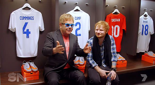 Sir Elton John took Ed under his wing and signed him to his management company.