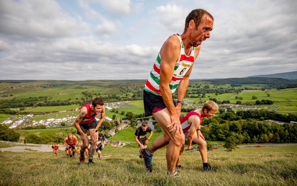 Every the highlight of the Kinsley Show is the fell run - a gruelling dash up and down Kinsley Fell - Charlotte Graham