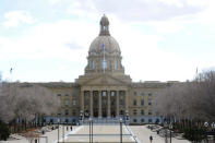 The Alberta Legislature building is pictured before Jason Kenney, Alberta's premier-designate and leader of the United Conservative Party (UCP), meets the media in Edmonton, Alberta, Canada April 17, 2019. REUTERS/Candace Elliott