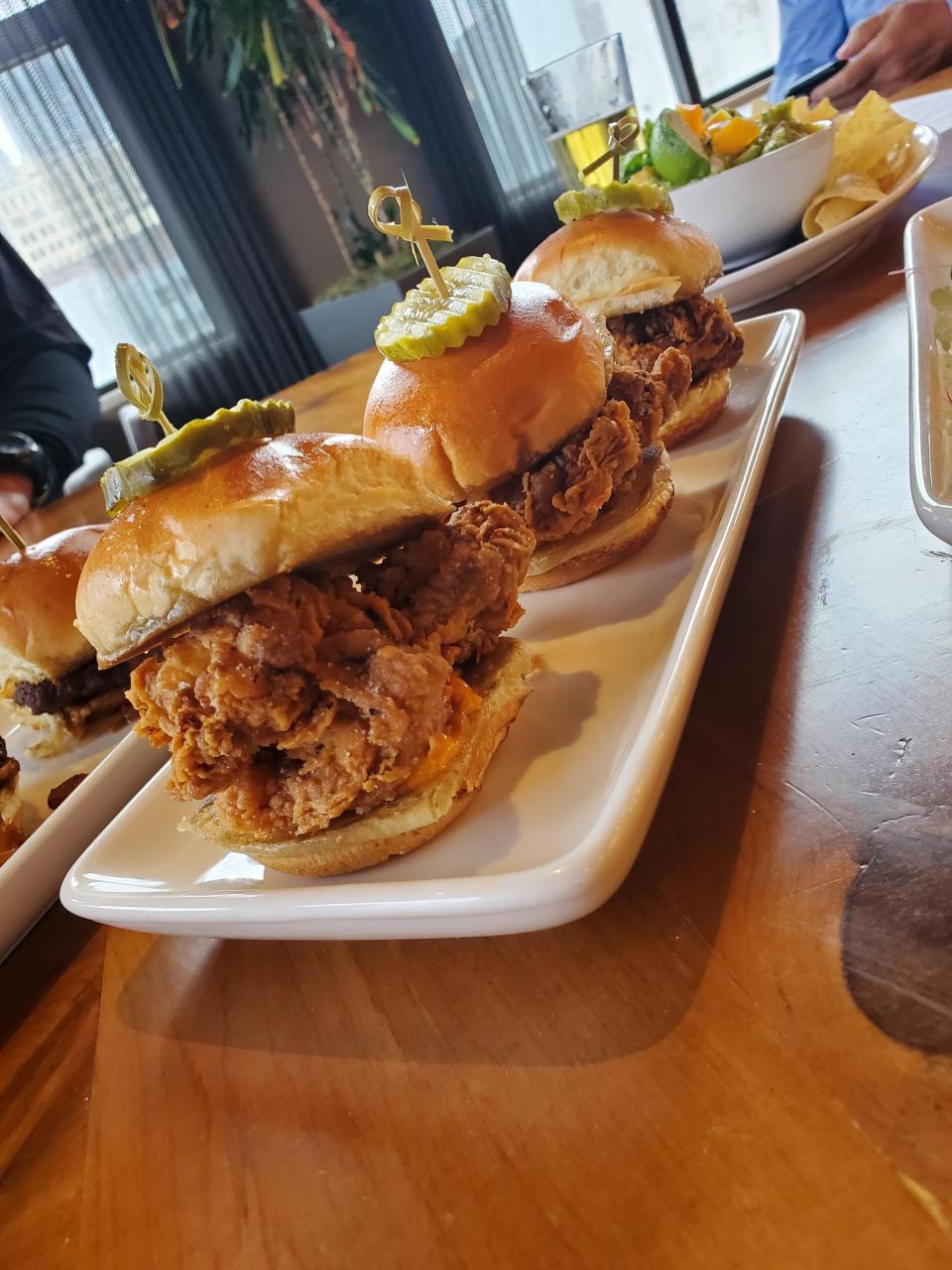 Fried chicken siders with Calabrian chili aioli at 8Up restaurant in downtown Louisville.