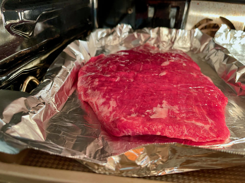 Flank steak is also known as London broil because the easiest way to cook it is under the broiler. (Ali Rosen)