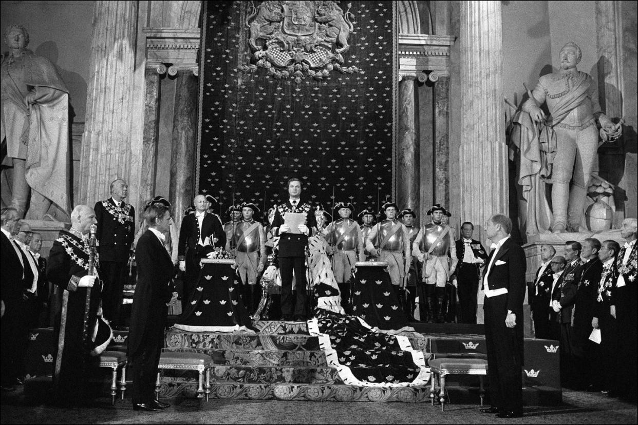 coronation of king carl gustav in stockholm, sweden on september 19, 1973